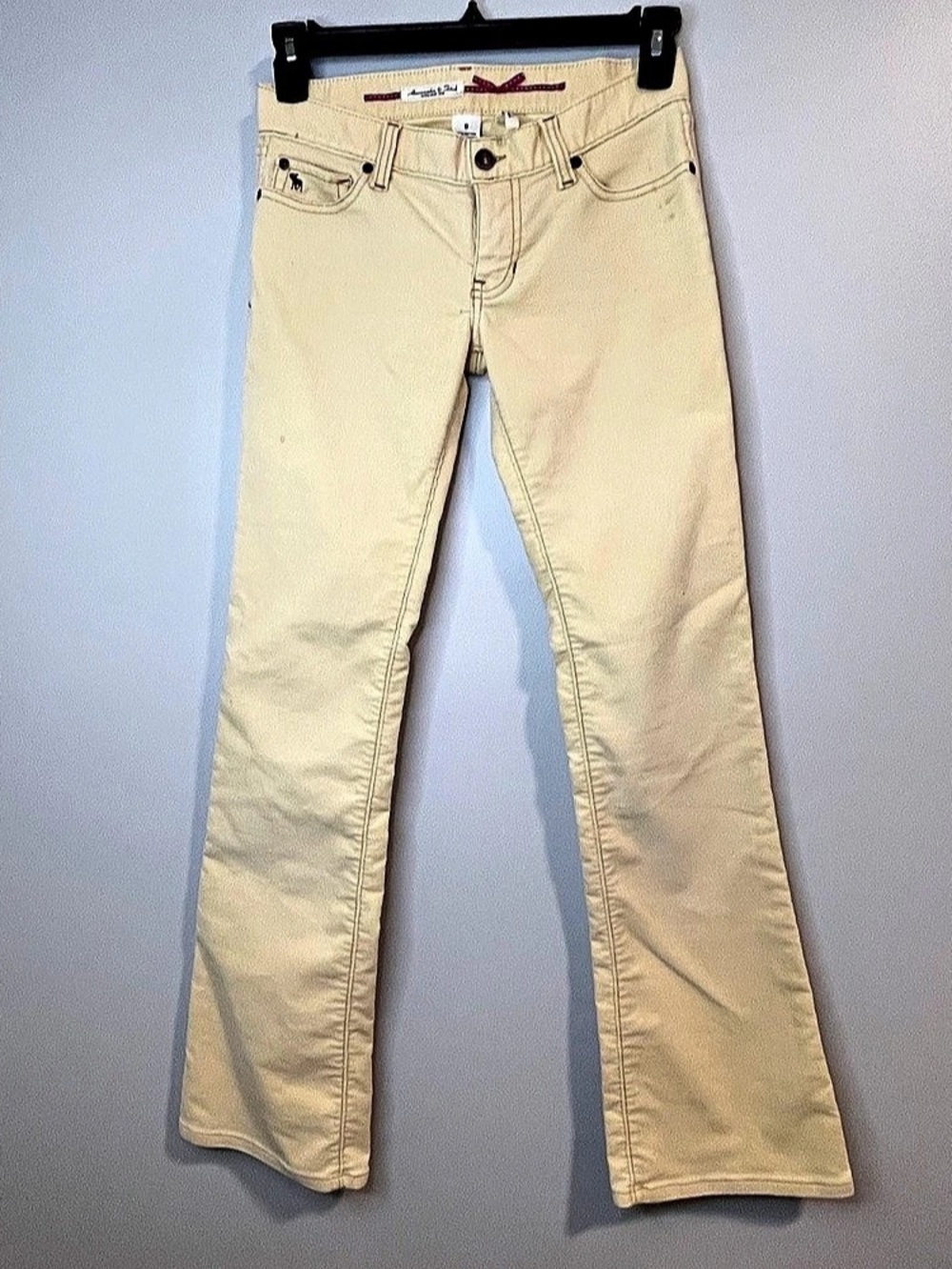 Abercrombie & Fitch Boot Cut Corduroy Jeans in Yellow Size 0